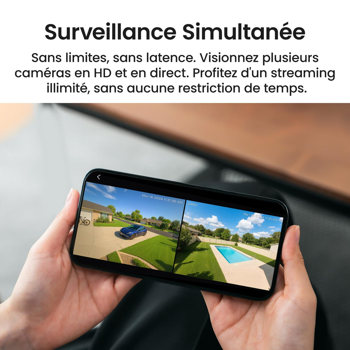 Caméra de Surveillance Extérieure Solaire WiFi T2 Ultra C9X11 4K 8MP 360° Suivi Automatique Vision Nocturne 32 Go Kit 2 Caméras