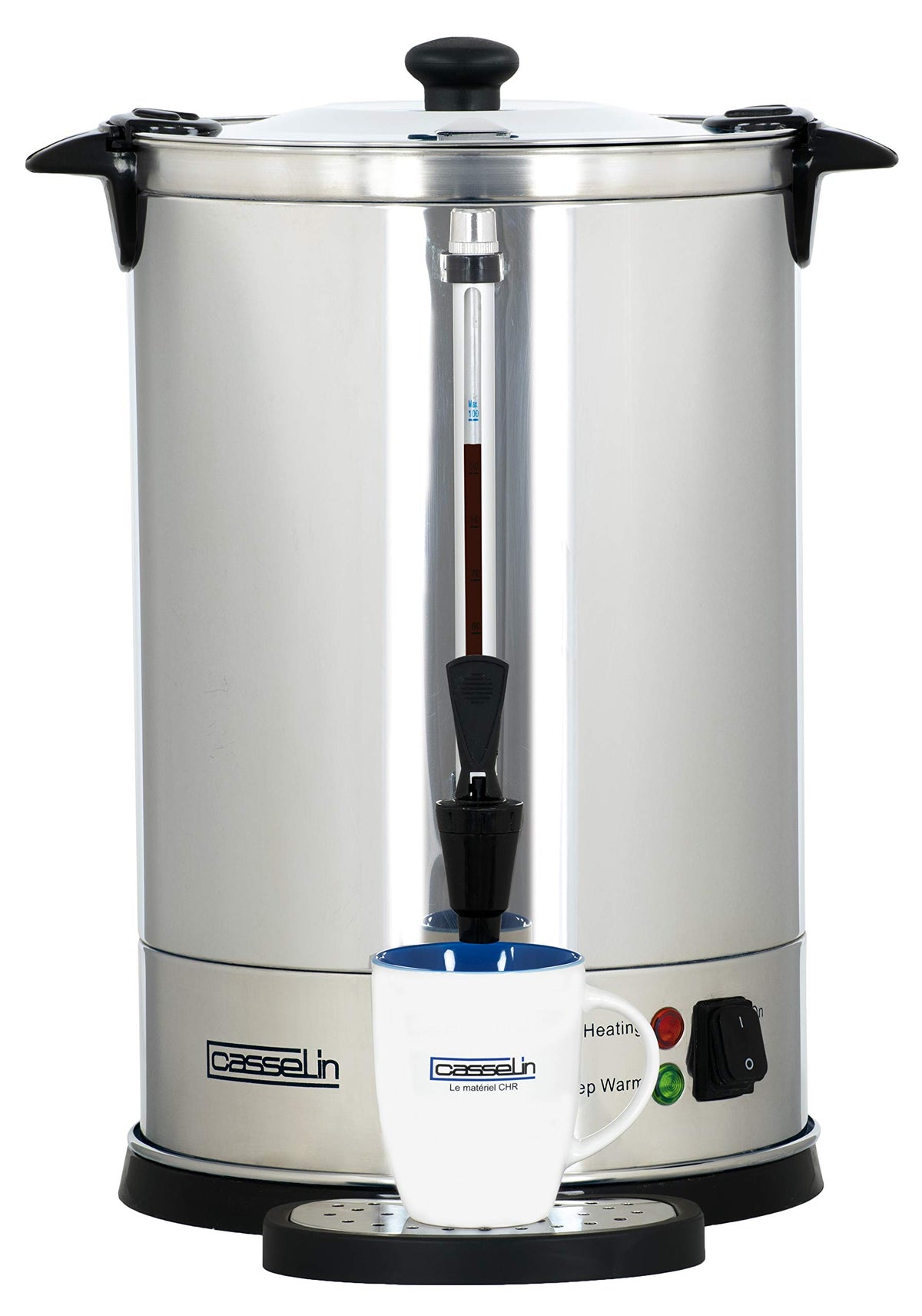 Percolateur à Café CPC100 100 Tasses 15 L 1650 W 230 V Filtre Inox Permanent Double Paroi Acier Inoxydable
