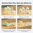 Lave-Biberons Haute Pression 2,2 kPa 3 en 1 Nettoyage Stérilisation Vapeur Séchage 19 min 9 Programmes 4 Biberons 60 Pastilles