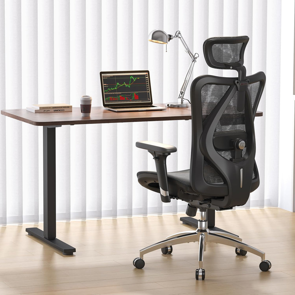 Chaise de Bureau Ergonomique en Maille M57 avec Support Lombaire Réglable Inclinaison 90 à 126° Charge 150 kg