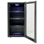 Réfrigérateur à boissons GPC1088 88 L 49 x 43 x 83 cm froid statique 3 clayettes réglables porte vitrée noire