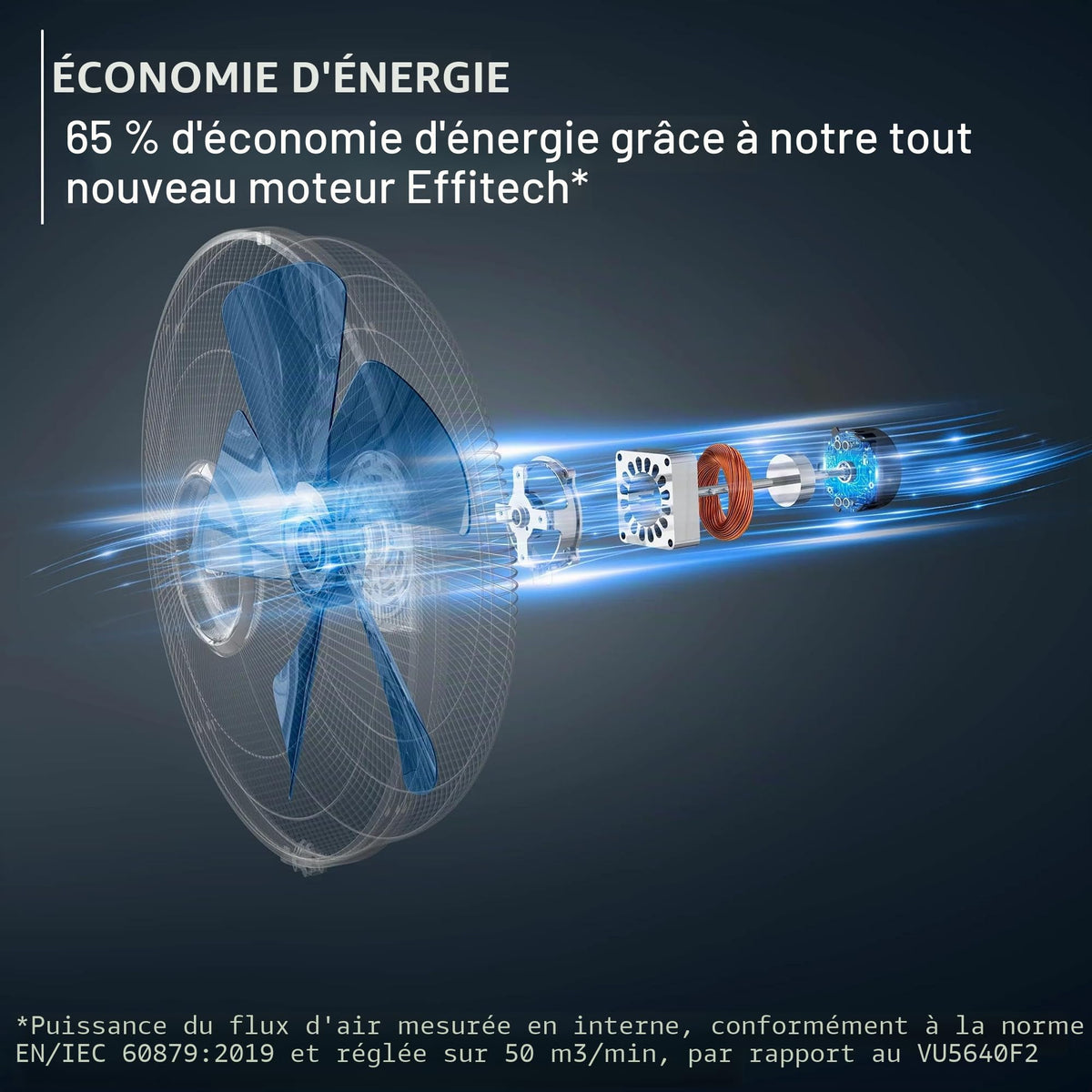 Ventilateur sur pied VU5677 10 vitesses 60 m³/min 21 dB(A) oscillation 120° hauteur réglable minuterie 12 h télécommande