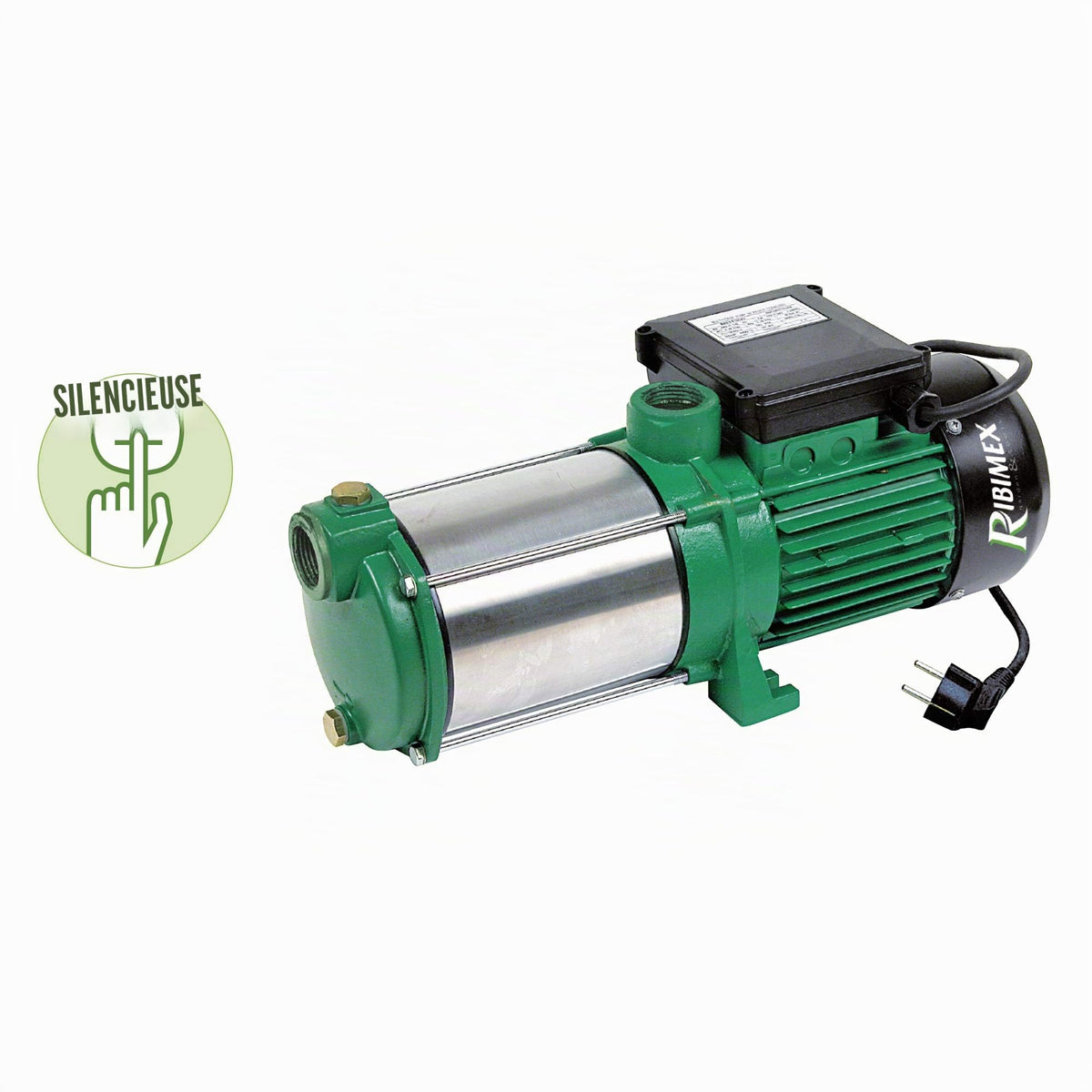 Pompe de surface multicellulaire auto-amorçante PRMCA5 1450 W 5 turbines inox débit 90 l/min hauteur de refoulement 55 m