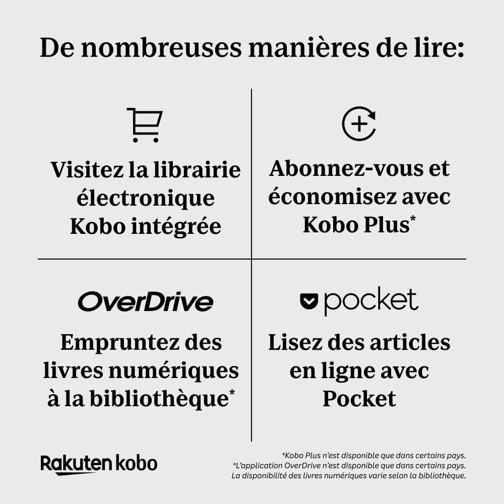 Liseuse électronique Clara BW écran tactile E Ink Carta 1300 HD 6 pouces 16 Go ComfortLight PRO étanche IPX8 Bluetooth livres audio