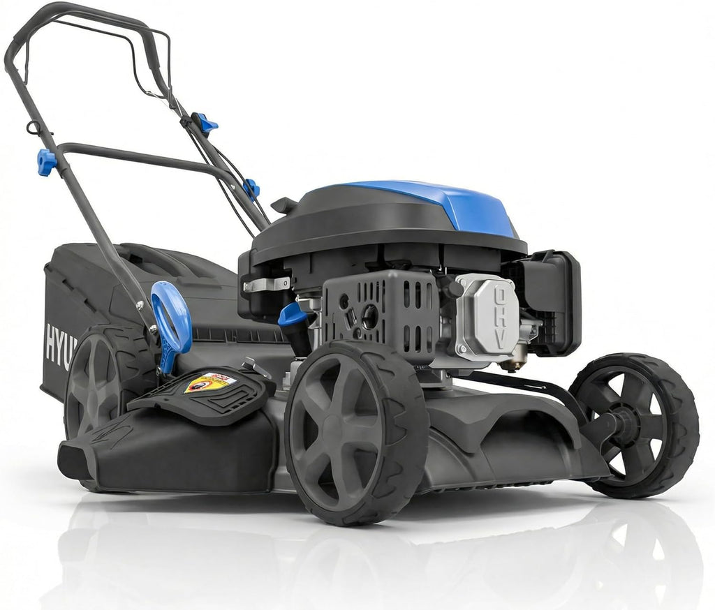 Tondeuse à gazon thermique autotractée HYM17150SPX 43 cm 139 cm³ 4 temps 4 en 1 mulching bac 40 L carter acier