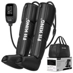 Bottes de pressothérapie pour jambes FT-082A-M taille M 4 chambres 8 niveaux de compression 50 à 120 mmHg écran LCD
