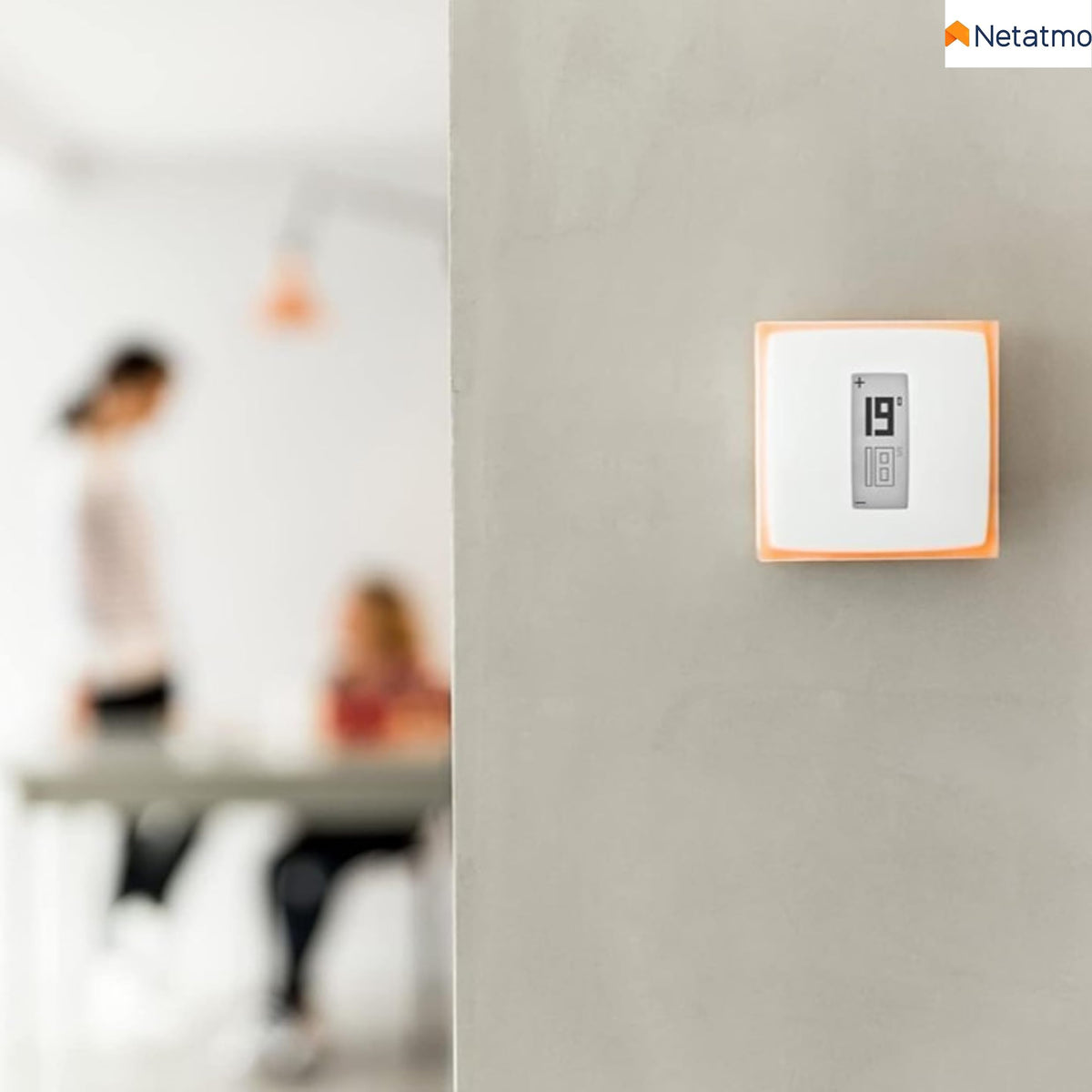 Thermostat connecté NTH01-AMZ Wi-Fi programmable avec écran LCD contrôle à distance pour chaudière et pompe à chaleur