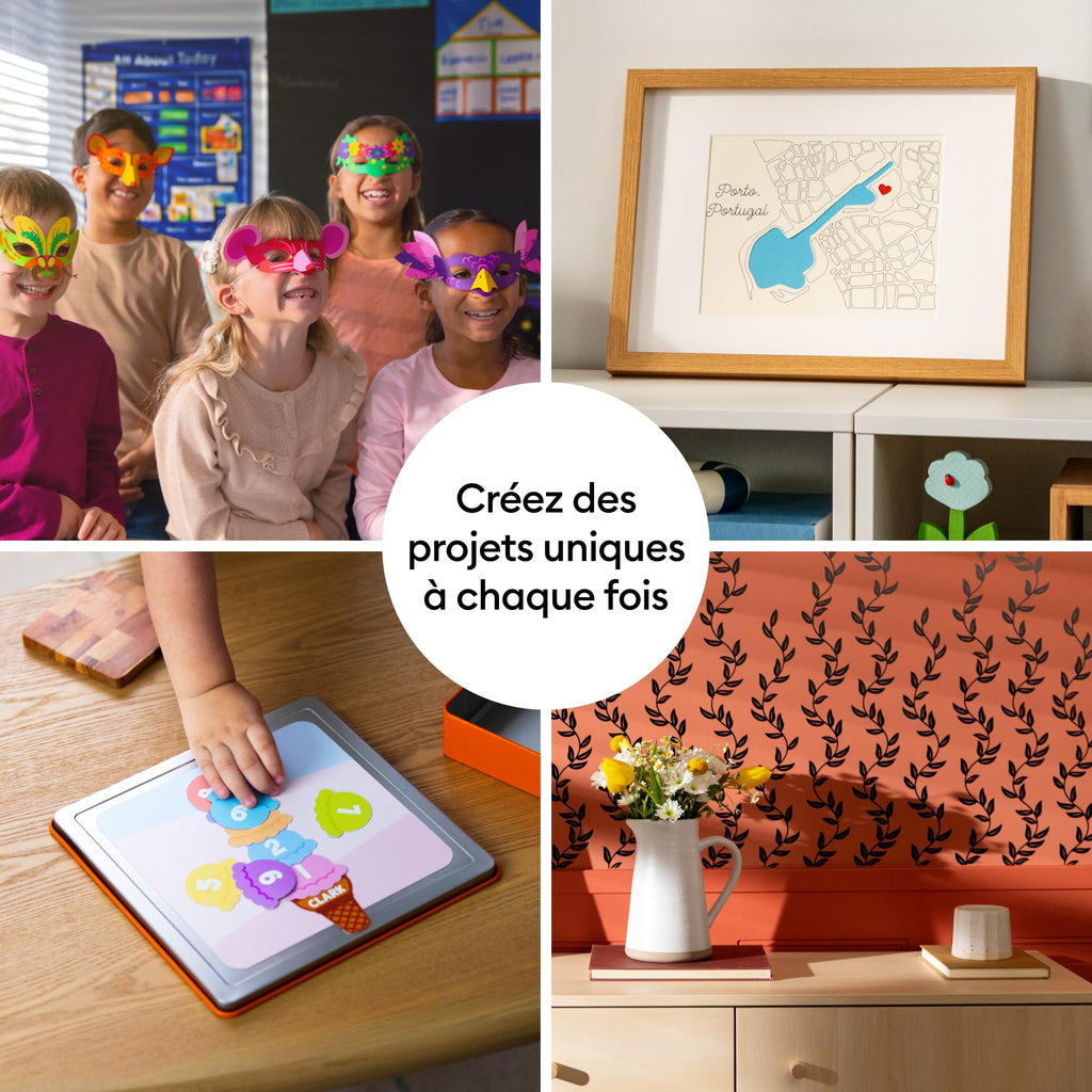 Machine de découpe Explore 5 8003088 Pack avec matériaux 30,5 cm Découpe 100 matériaux Smart Vinyl Smart Iron-On Presse à chaud