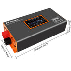 Convertisseur 12V 220V 2000W 4000W onduleur pur sinus 220V CA 2 prises USB écran LCD télécommande 50 Hz