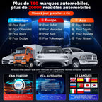 Valise Diagnostic Auto OBD2 KBLA04 Écran Tactile 8 Pouces Android 10 CAN FD DOIP Contrôle Bidirectionnel 42+ Fonctions Codage ECU