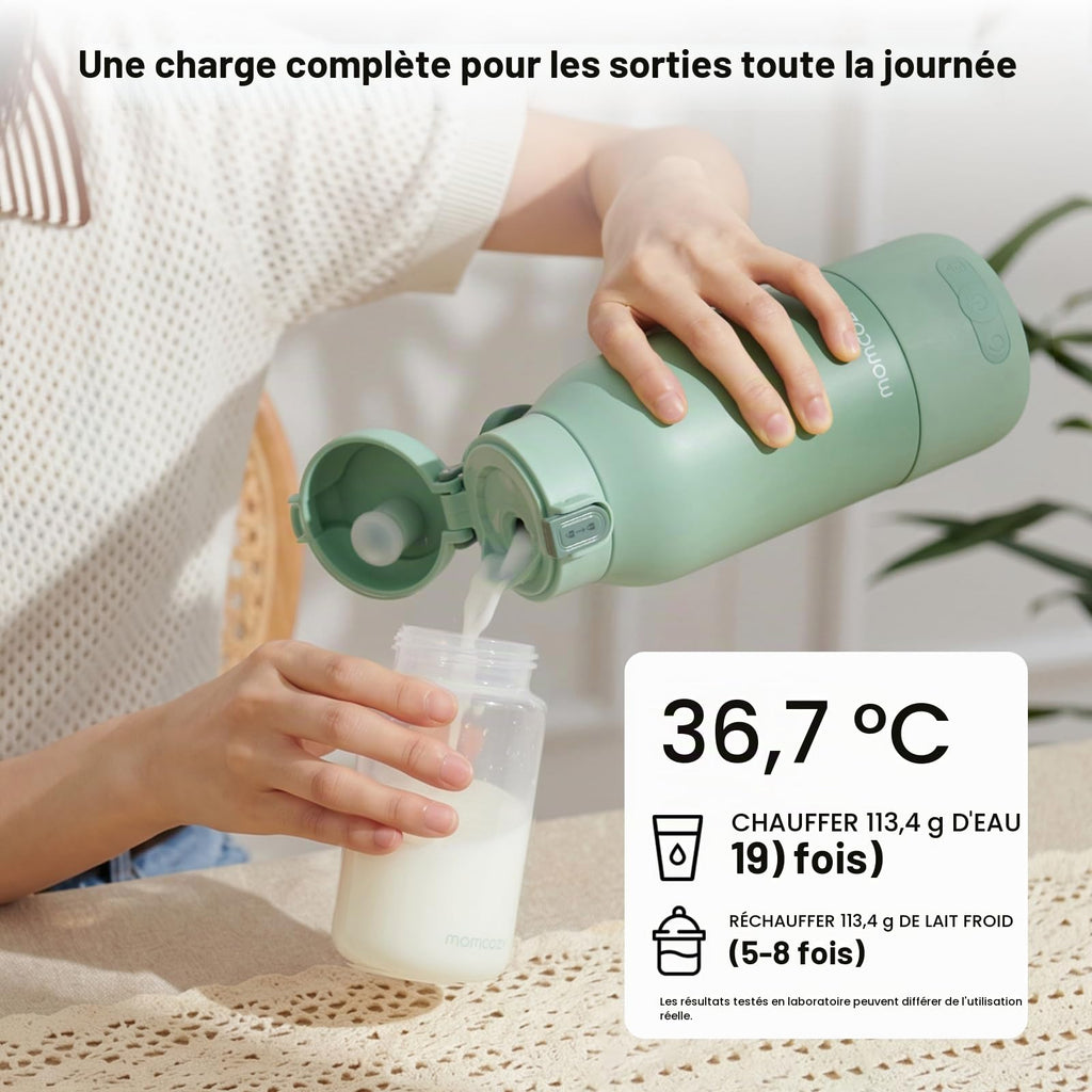 Chauffe-biberon portable MW05 500 ml avec refroidisseur de lait maternel CM01 628 ml 2 biberons
