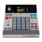 Échantillonneur Portable MPCSAMPLE Séquenceur 16 Pads Écran 2,4 Pouces Batterie Rechargeable Microphone Haut-Parleur USB-C