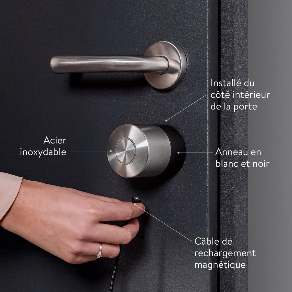 Serrure électronique Smart Lock Pro Bluetooth Wi-Fi Matter contrôle par application verrouillage automatique rechargeable