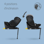 Siège-auto pivotant 360° Emerald 360 S i-Size 40-150 cm 0-12 ans ISOFIX 4 inclinaisons harnais 5 points 14 positions