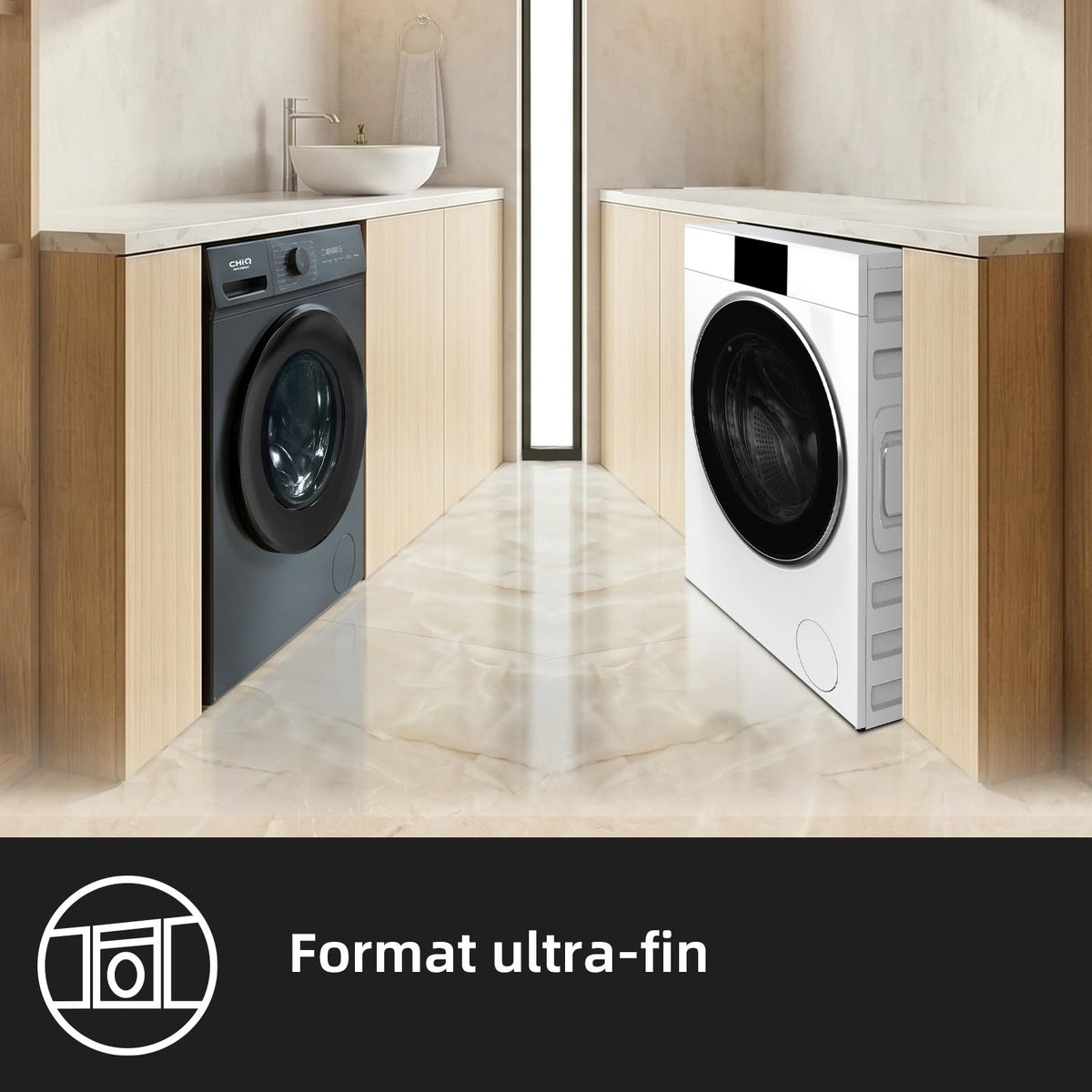 Lave-linge frontal CW07123863AX 7 kg classe énergétique A 1200 tr/min vapeur 15 programmes 46,5 cm gris