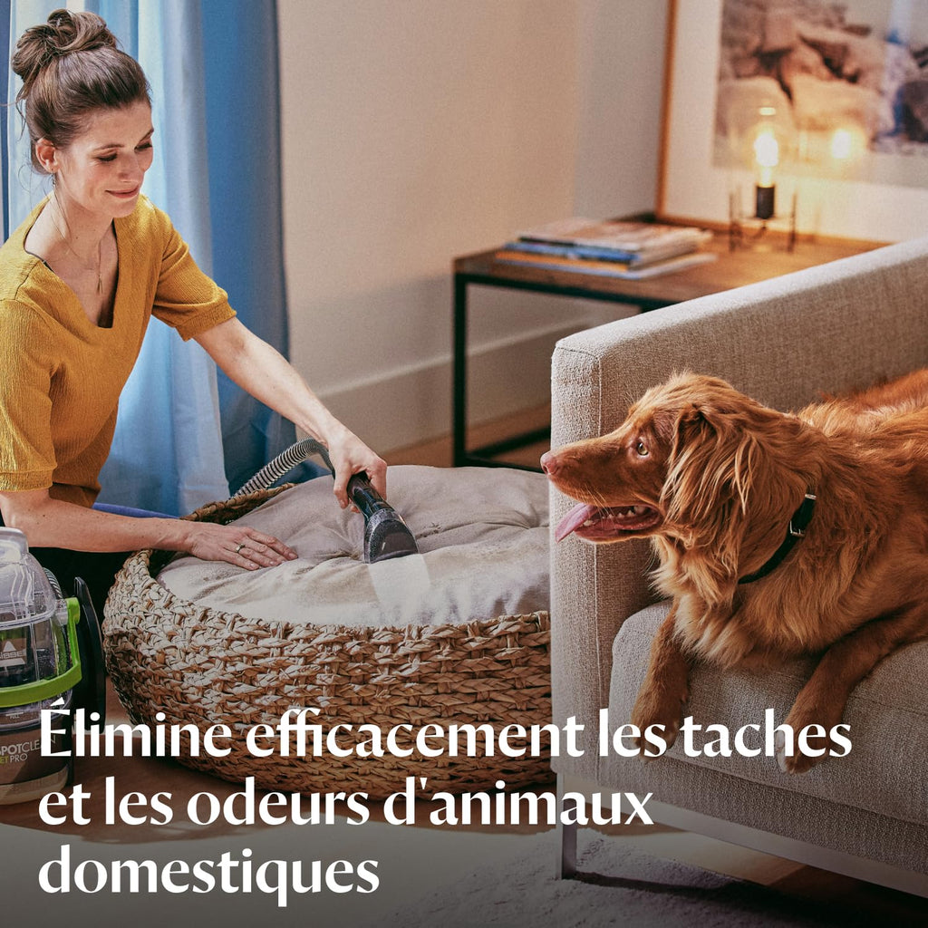 Shampouineuse pour Canapé Tissus et Tapis SpotClean Pet Pro 15585 750 W 2,8 L Tuyau 1,5 m Double Réservoir 82 dB