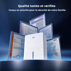 Déshumidificateur BOREAS-001 25 L/jour réservoir 2,7 L pour 50 m² drainage continu séchage du linge