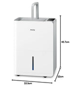 Déshumidificateur BOREAS-001 25 L/jour réservoir 2,7 L pour 50 m² drainage continu séchage du linge