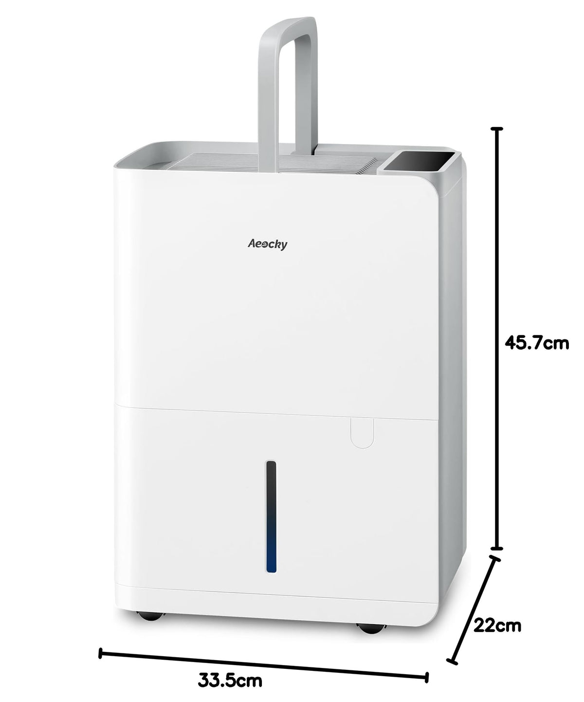 Déshumidificateur BOREAS-001 25 L/jour réservoir 2,7 L pour 50 m² drainage continu séchage du linge