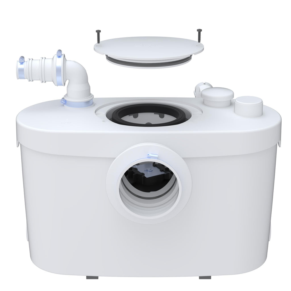 Broyeur WC Sanipro XR Up 400 W 230 V 46 dB Débit 5,4 m³/h Refoulement 5 m Hauteur et 100 m Longueur Clapet Anti-Retour