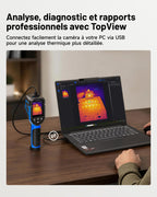Caméra thermique infrarouge TC004 Mini-N TISR 320 × 240 25 Hz -20 à 550 °C Wi-Fi 8 Go analyse PC 5 palettes