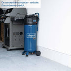 Compresseur d'air vertical sans huile HC51V 1500 W 50 L 10 bar débit 220 L/min tuyau d'air 8 m kit 13 accessoires