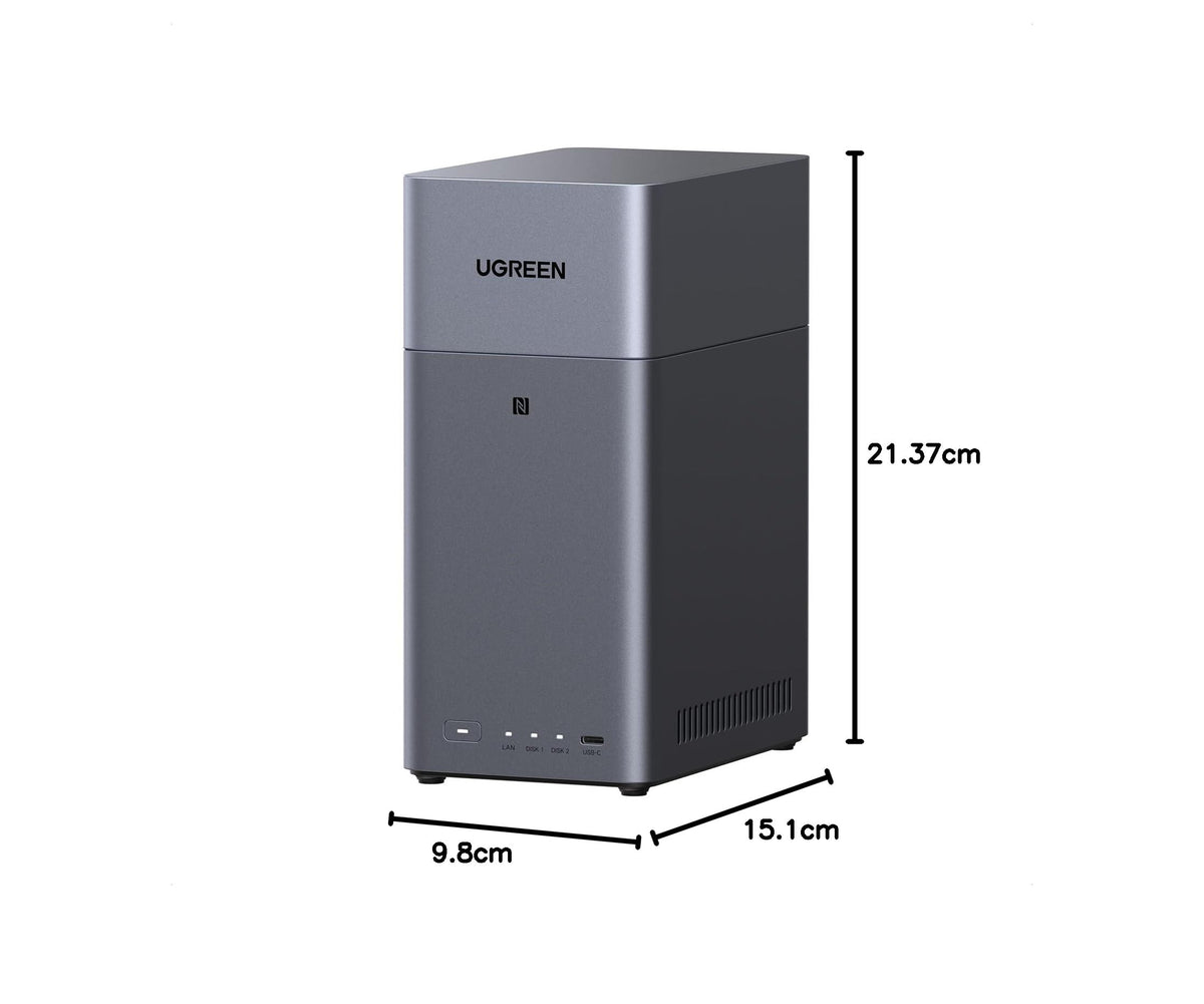 Serveur NAS 2 baies DH2300 4 Go RAM LAN 1GbE HDMI 4K NFC stockage jusqu'à 64 To sans disque