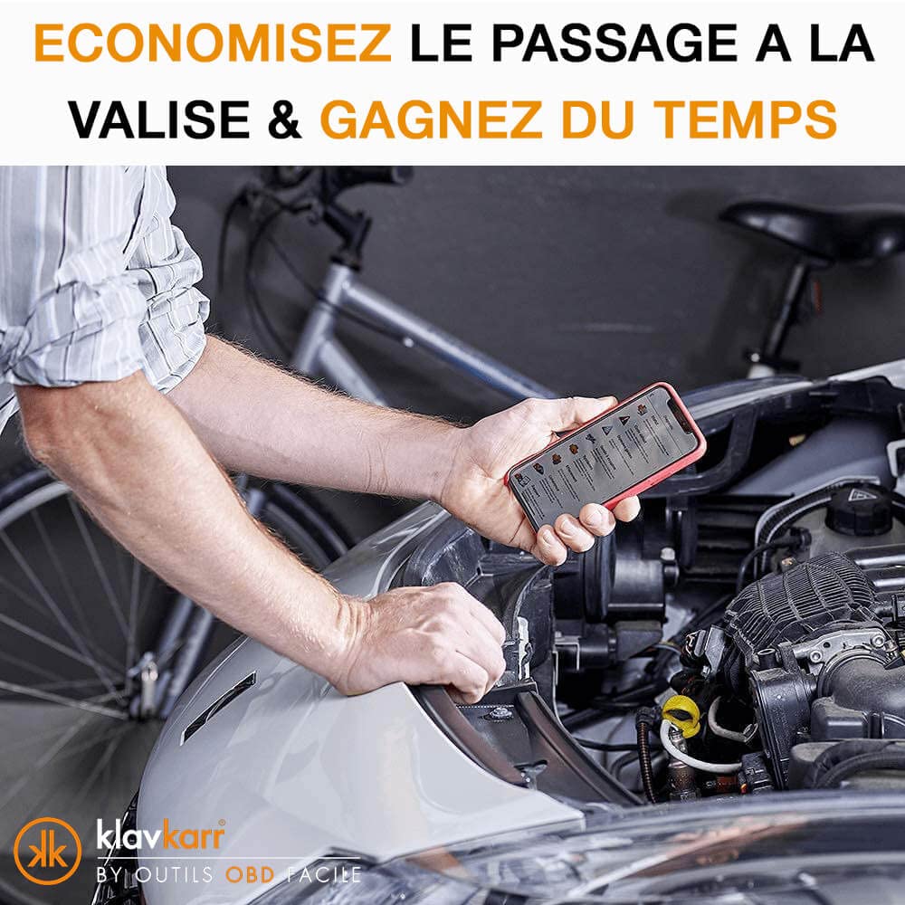 Outil de diagnostic automobile OBD2 210 Bluetooth pour essence et diesel compatible Windows Mac iPhone Android