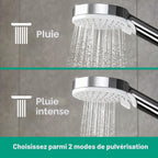 Colonne de douche Crometta E 240 27271000 avec mitigeur thermostatique douche de tête 240 mm douchette et flexible