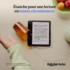 Liseuse eBook couleur Libra Colour 7"""" E Ink Kaleido 3 32 Go écran sans reflets mode sombre étanche livres audio blanc