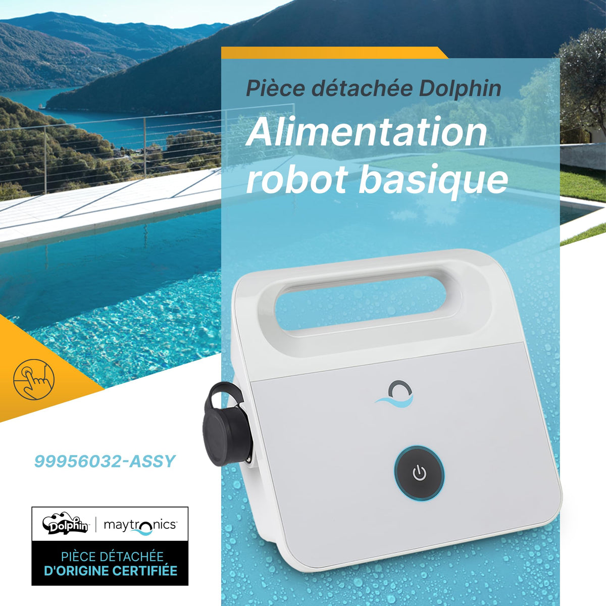 Pièce détachée d'origine alimentation robot basique 99956032-ASSY 120 W 230 V compatible E10 Energy C Izzy Climb