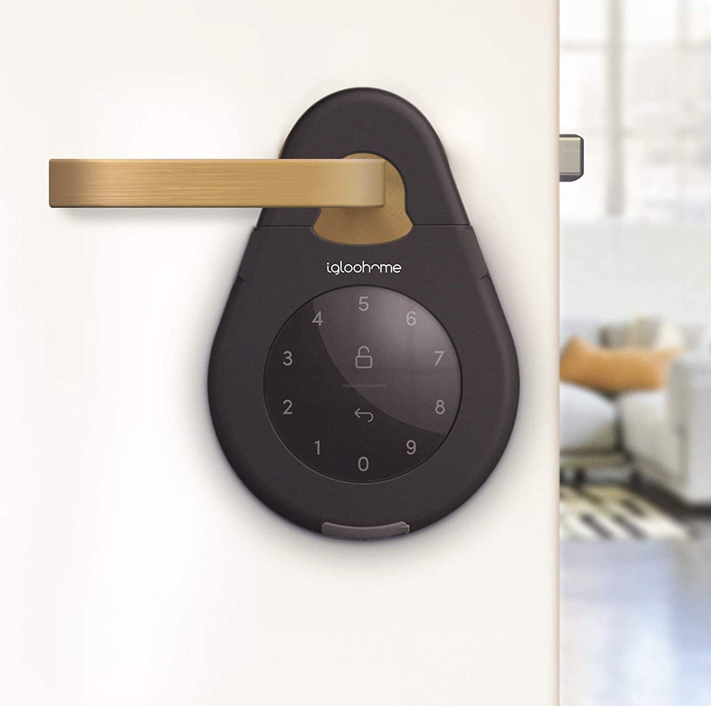 Boîte à clés connectée Keybox 3 avec codes PIN et Bluetooth IP67 acier allié fixation murale ou porte 11,4 x 11,6 x 3,8 cm