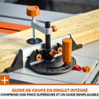 Scie de Table R255TBL+ 1800 W Lame TCT 256 mm Coupe Bois Métal Plastique Biseau 45° Profondeur 85 mm Frein Électrique