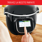 Multicuiseur électrique Cookeo Touch WiFi 6 L 1600 W écran tactile 13 modes de cuisson avec panier vapeur