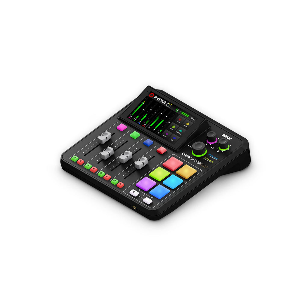 Console de production audio RØDECaster Duo 4 canaux USB-C Bluetooth 2 entrées combo 4 faders et 6 pads SMART