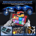 Valise Diagnostic Auto OBD2 K7 7 Pouces Android 10 31 Services Codage ECU Contrôle Bidirectionnel Bluetooth 32 Go