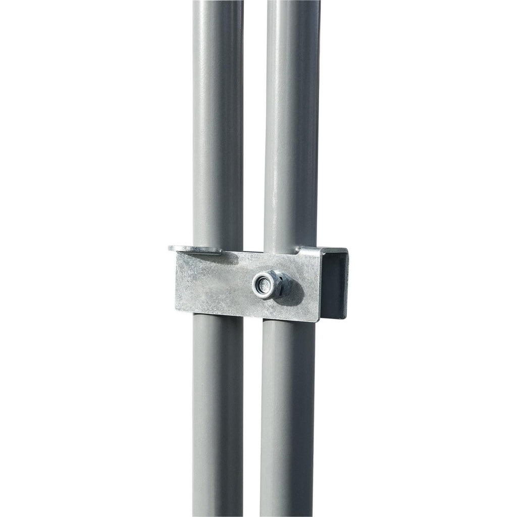Enclos à Poules 24 m² 8 x 3 x 2 m Acier Grillage 25 mm Bâche de Toit 1 Porte à Loquet Guide de Montage