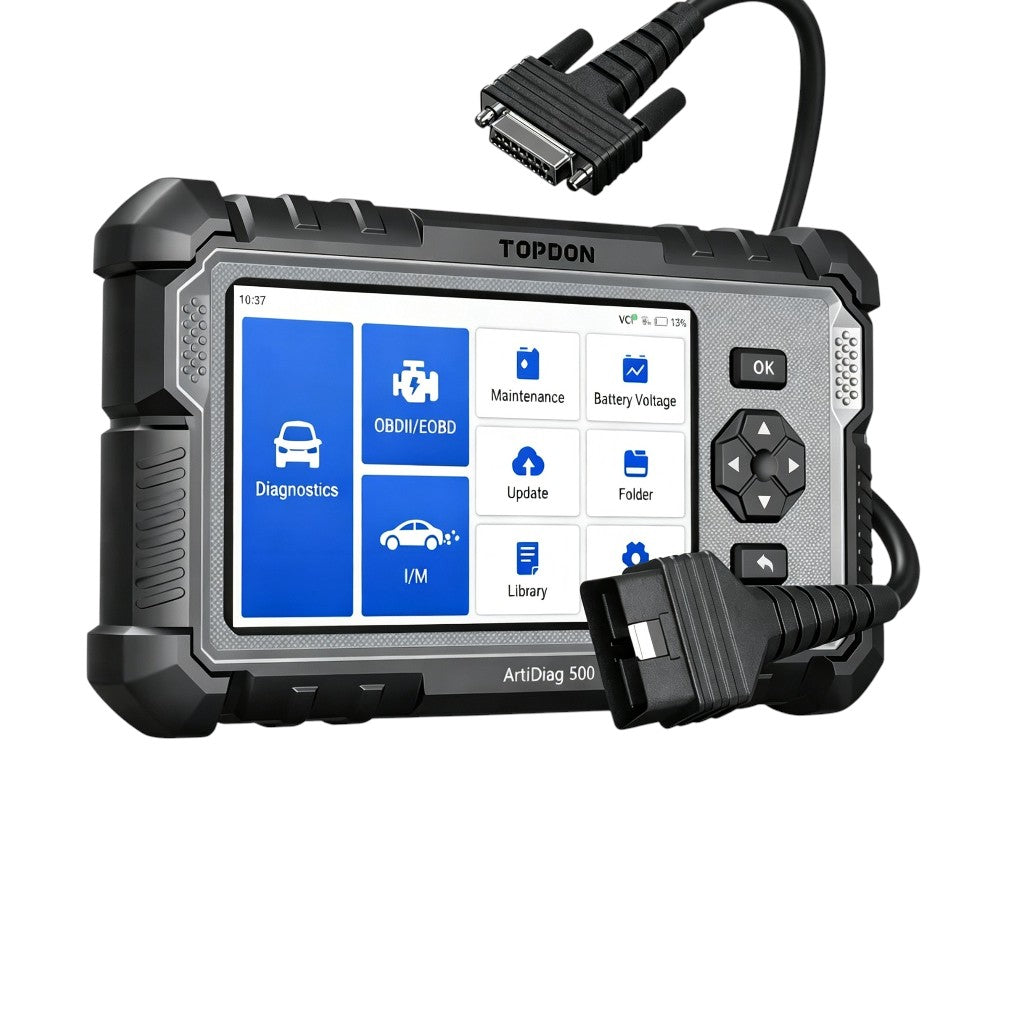 Valise diagnostic automobile OBD2 AD500 4 systèmes moteur transmission ABS SRS 6 réinitialisations écran 5 pouces Android 11