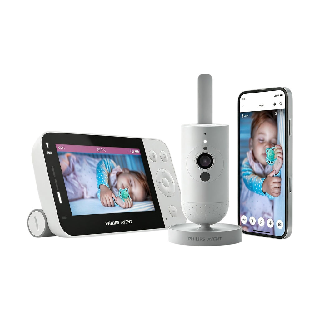 Écoute-bébé vidéo connecté SCD951/26 Wi-Fi caméra HD 1080p vision nocturne infrarouge audio bidirectionnel autonomie 12 h