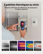 Caméra thermique infrarouge TC004 Mini-N TISR 320 × 240 25 Hz -20 à 550 °C Wi-Fi 8 Go analyse PC 5 palettes
