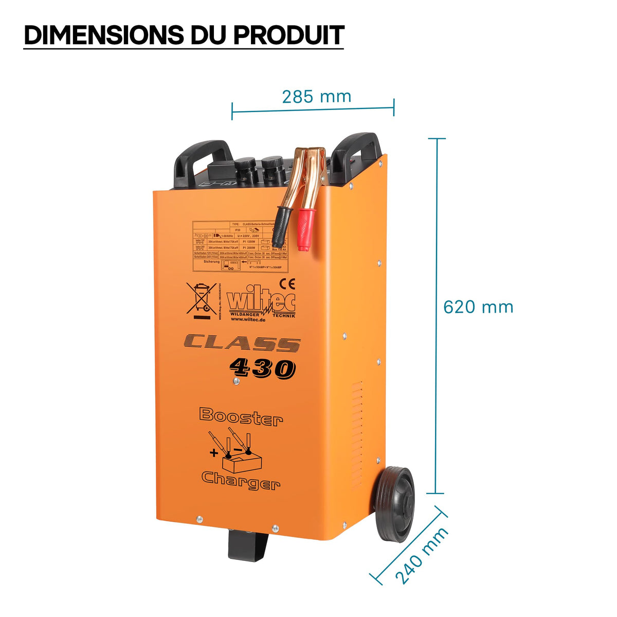 Chargeur de batterie Boost 430 12 V 24 V 75 A pour batteries plomb-acide de 50 à 750 Ah avec aide au démarrage