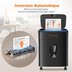 Destructeur de documents auto-alimenté C231-D micro-coupe P-4 100 feuilles bac 16 L 180 cm/min 60 dB