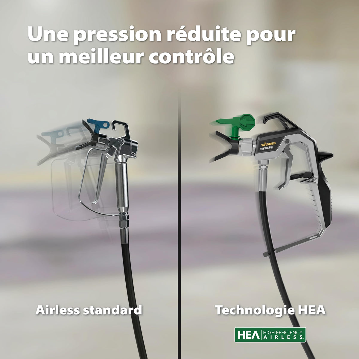 Système de peinture Airless Control Pro 250 M 110 bar tuyau 9 m réservoir 1,25 L avec pistolet et buses HEA