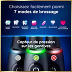 Brosse à dents électrique iO 9N rechargeable noire 7 modes capteur de pression 2 têtes étui de voyage chargeur