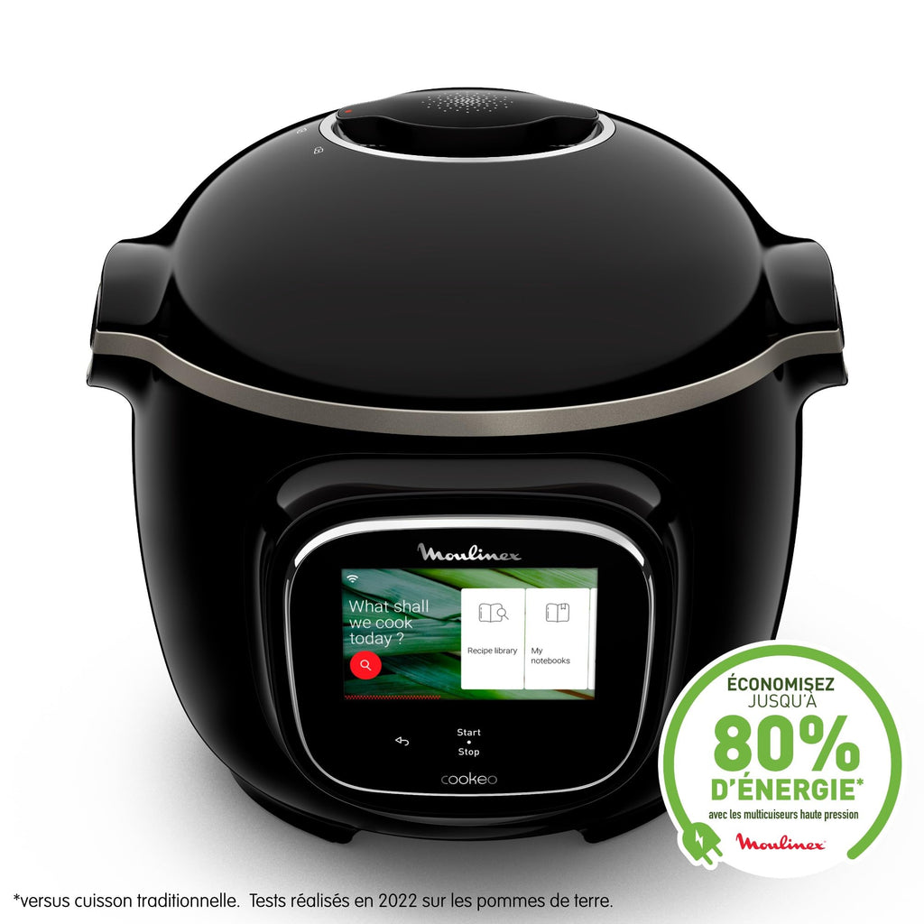 Multicuiseur électrique Cookeo Touch WiFi 6 L 1600 W écran tactile 13 modes de cuisson avec panier vapeur