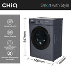 Lave-linge frontal CW07123863AX 7 kg classe énergétique A 1200 tr/min vapeur 15 programmes 46,5 cm gris