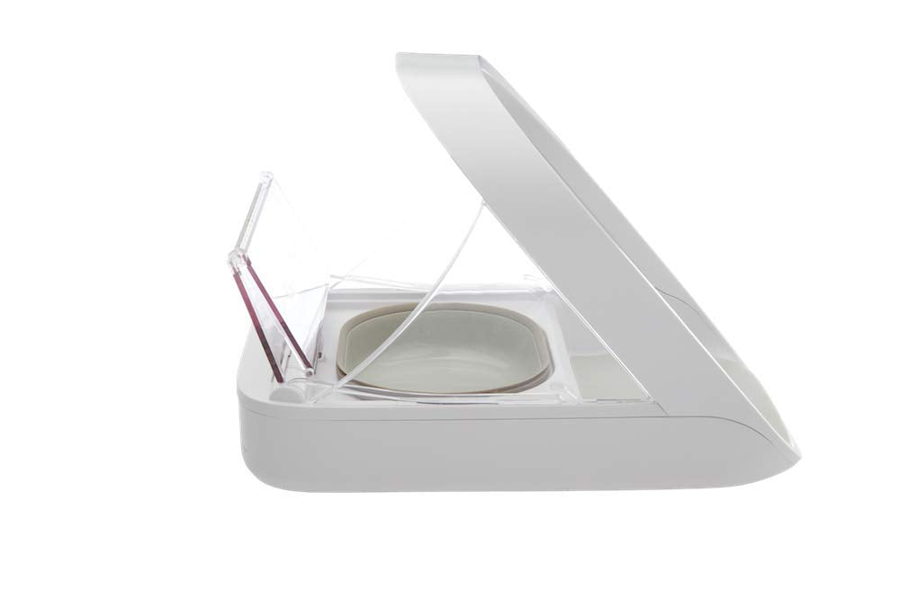 Distributeur de Nourriture Électronique à Accès Sélectif 400 ml 31 x 22,8 x 21,7 cm avec Couvercle Hermétique Puces RFID et Autonomie 6 Mois