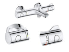 Mitigeur thermostatique bain douche Grohtherm 800 34569000 1/2 montage mural chromé 2 poignées débit 20 l/min
