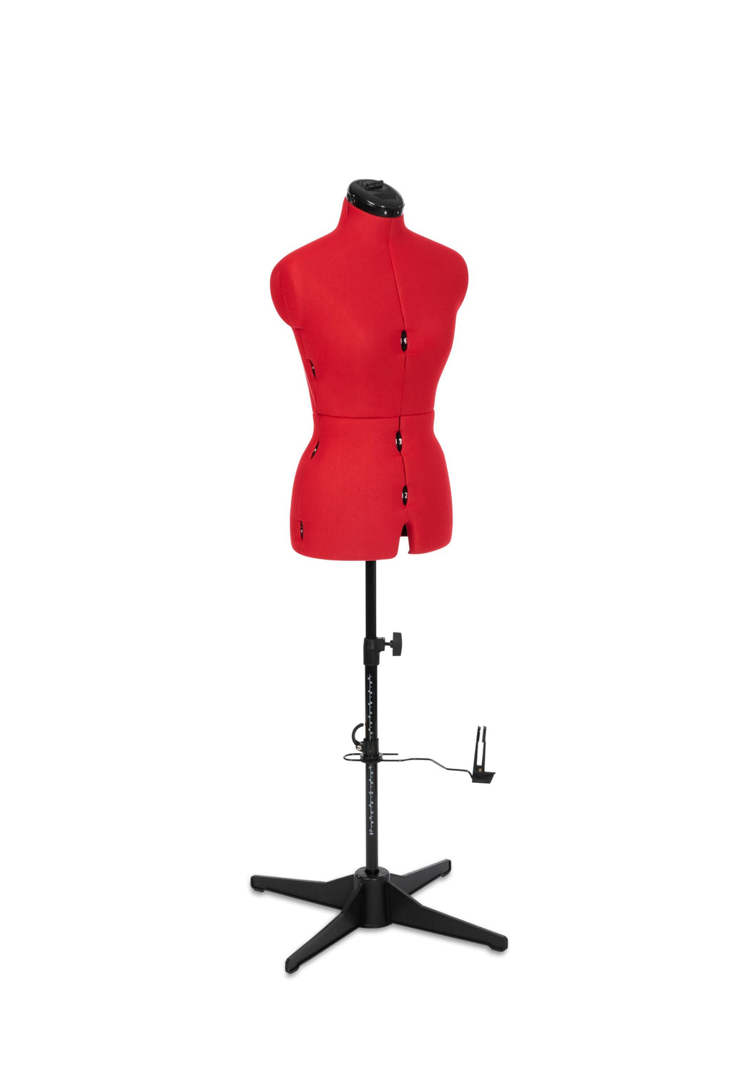 Mannequin de couture réglable FG304 8 parties taille S 38 à 46 tour de poitrine 84 à 104 cm nylon rouge coquelicot