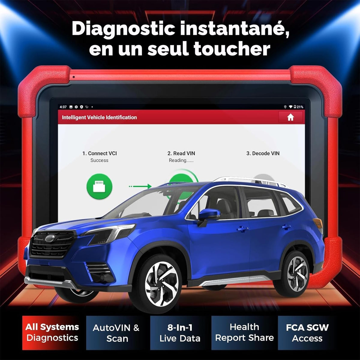 Outil de diagnostic automobile OBD2 CRP919XBT Bluetooth 7 pouces codage ECU contrôle bidirectionnel CAN FD DoIP 45+ services